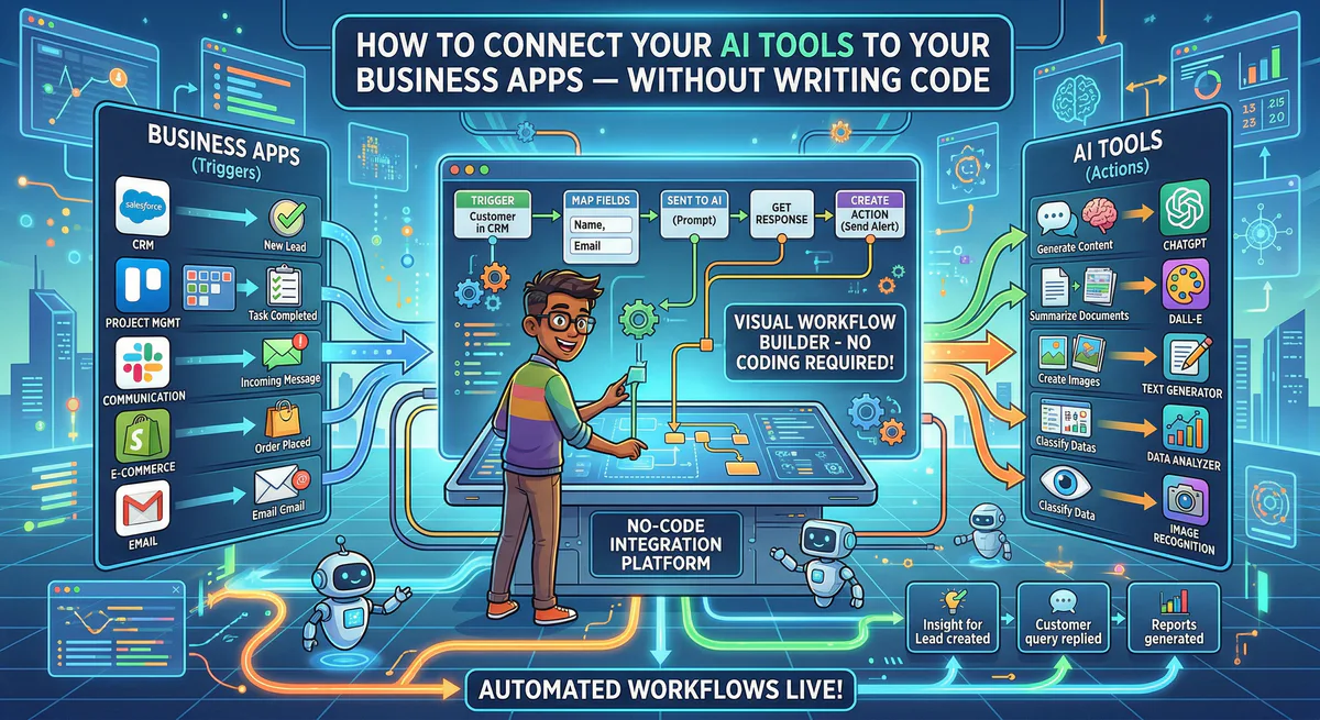 How to Connect Your AI Tools to Your Business Apps — Without Writing Code