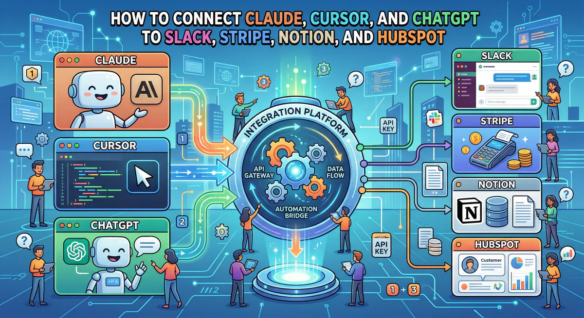 How to Connect Claude, Cursor, and ChatGPT to Slack, Stripe, Notion, and HubSpot