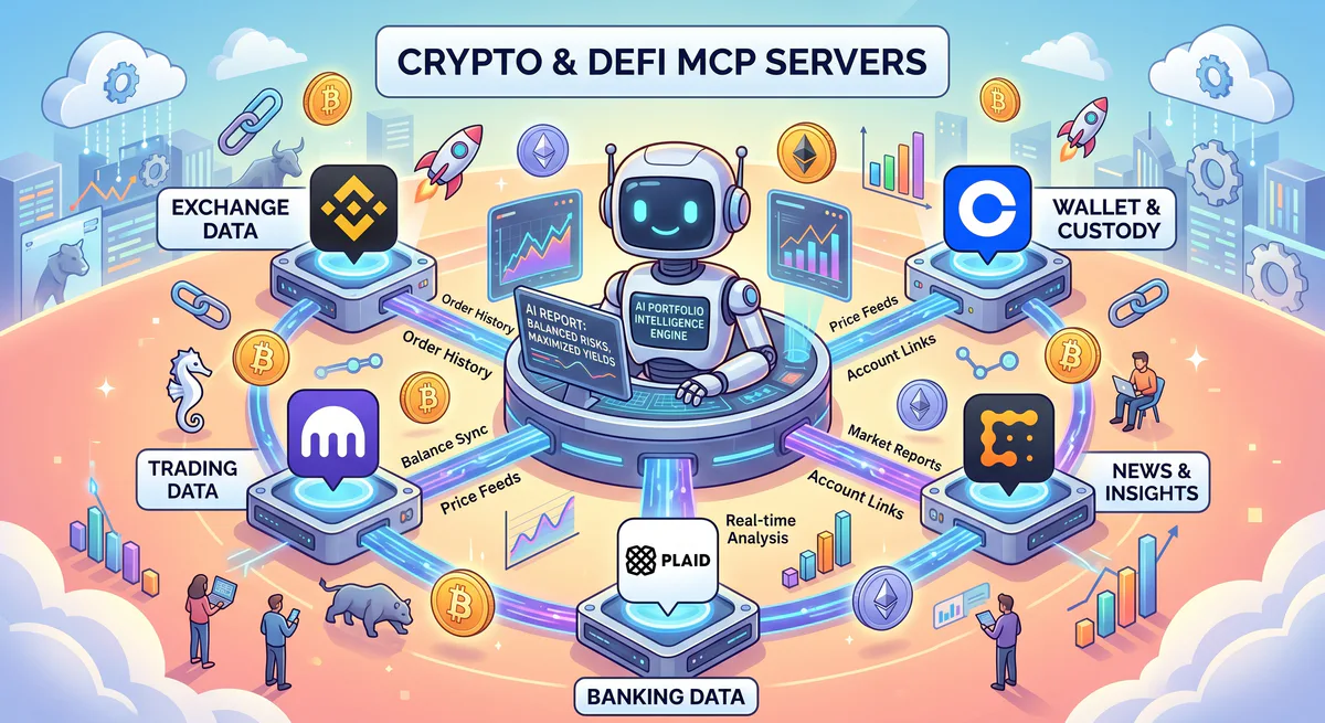 Crypto & DeFi MCP Servers: Binance, Coinbase, Kraken, CoinDesk, and Plaid for AI-Powered Portfolio Intelligence