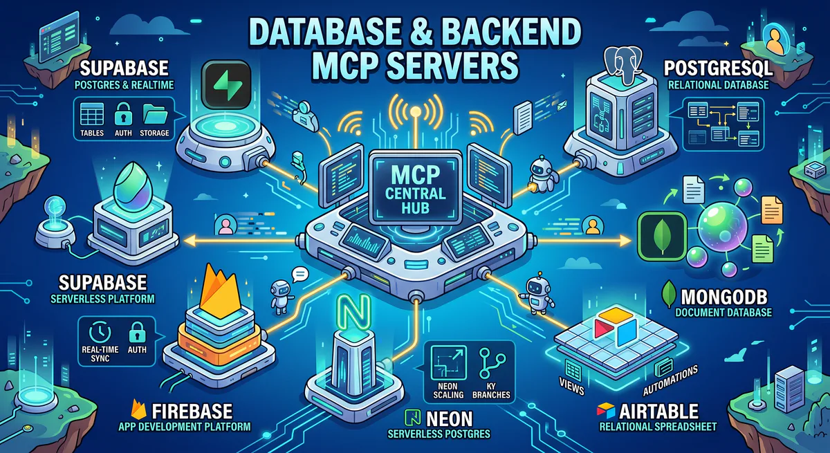 Database & Backend MCP Servers: Supabase, PostgreSQL, MongoDB, Airtable, Neon, and Firebase