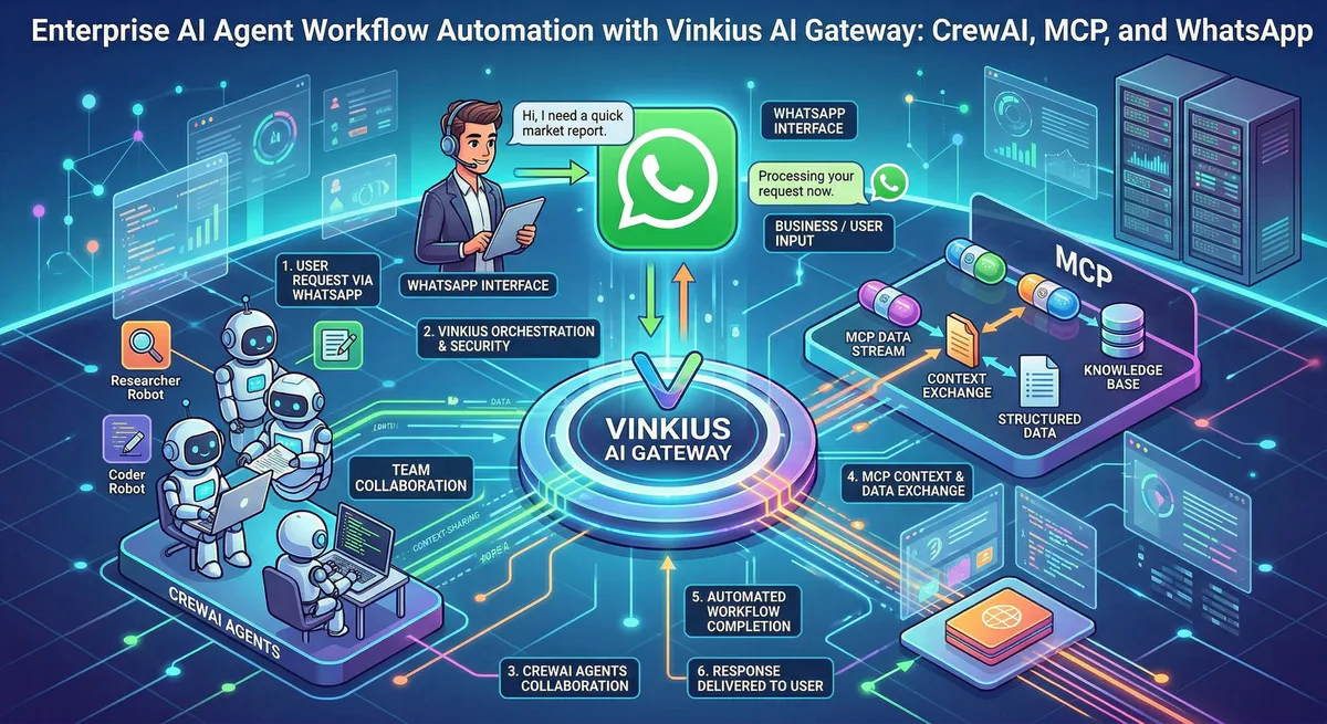 Enterprise AI Agent Workflow Automation: CrewAI, MCP, and WhatsApp