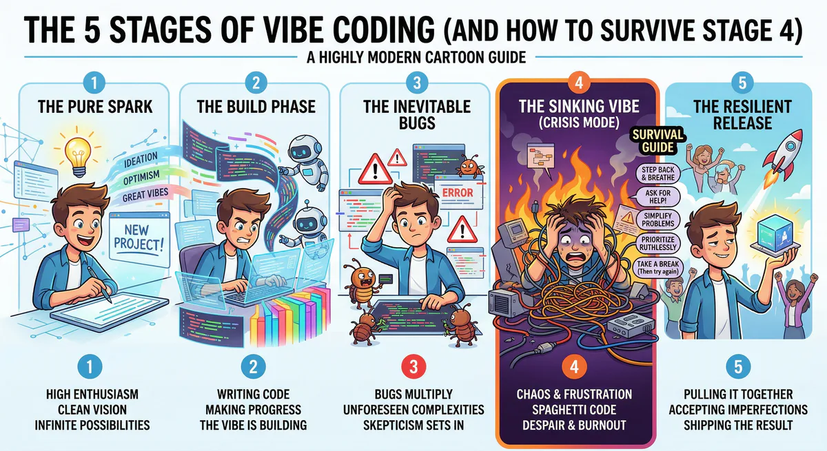 The 5 Stages of Vibe Coding (And How to Survive Stage 4)