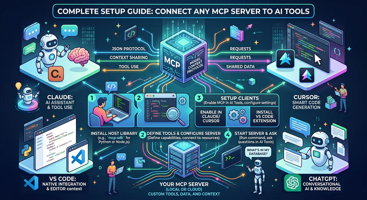 How to Connect Any MCP Server to Claude, Cursor, VS Code, and ChatGPT — The Complete Setup Guide