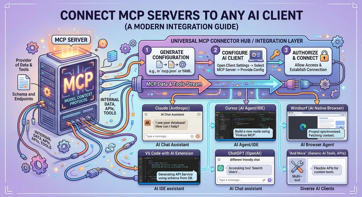 How to Connect MCP Servers to Any AI Client — Claude, Cursor, VS Code, Windsurf, ChatGPT, and More