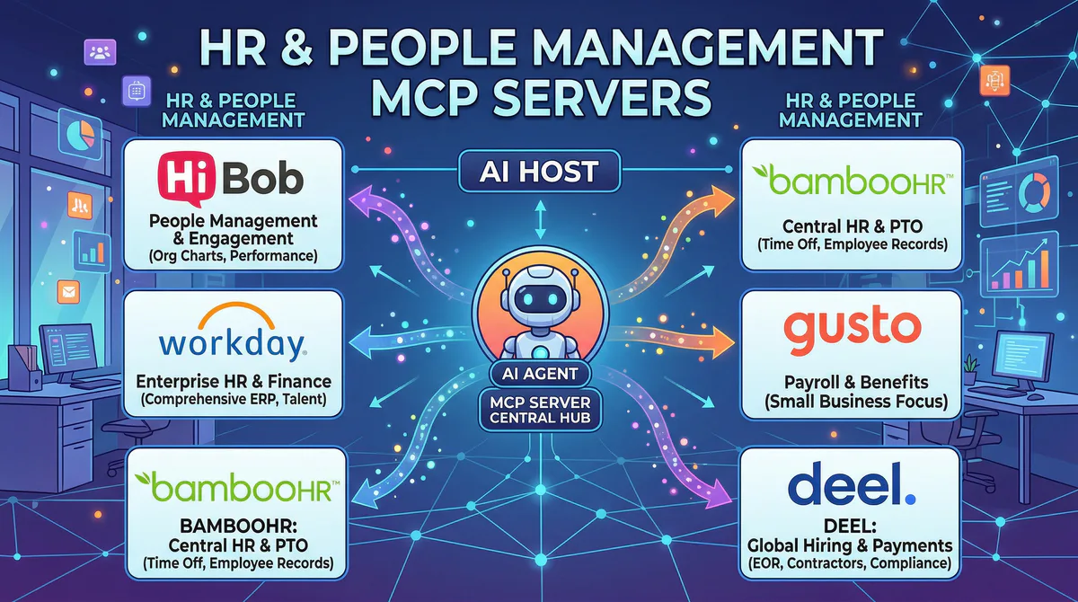 HR & People Management MCP Servers: Connect Your AI to HiBob, Workday, BambooHR, Gusto, and Deel