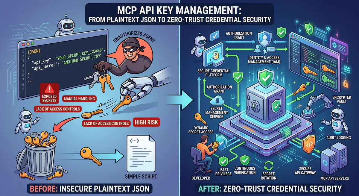 MCP API Key Management: From Plaintext JSON to Zero-Trust Credential Security