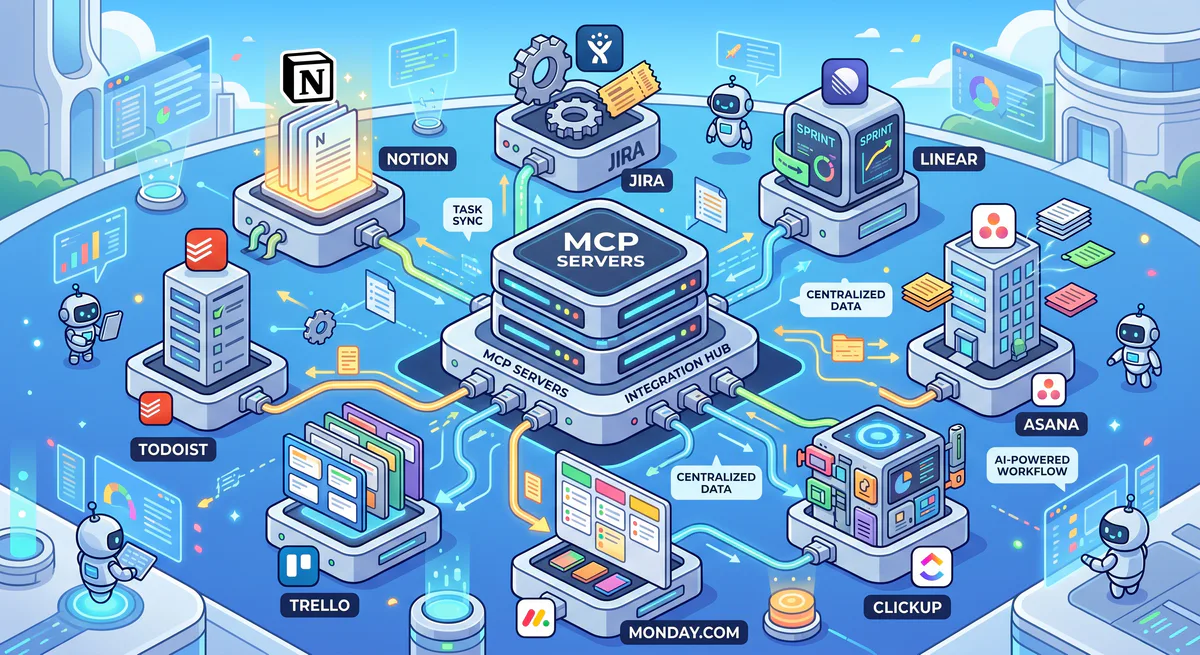 Project Management & Productivity MCP Servers: Notion, Jira, Linear, Asana, ClickUp, Monday, Trello, and Todoist