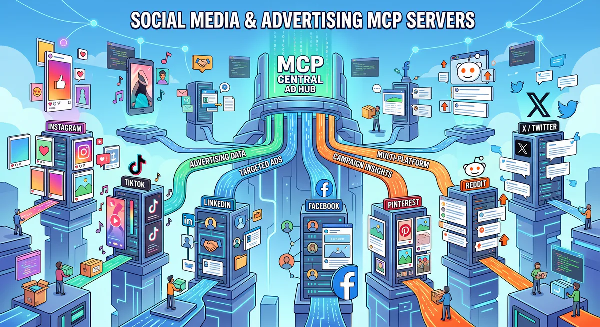 Social Media & Advertising MCP Servers: Instagram, TikTok, LinkedIn, Facebook, Pinterest, Reddit, and X/Twitter