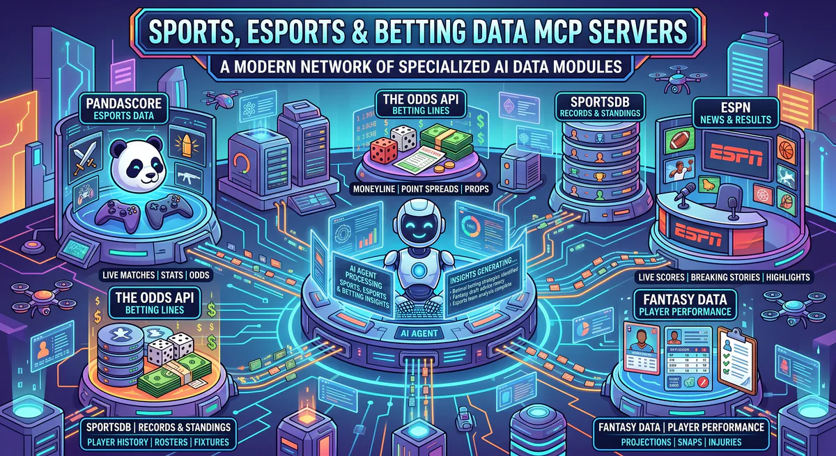 Sports, eSports & Betting Data MCP Servers: PandaScore, The Odds API, SportsDB, ESPN, and Fantasy Data